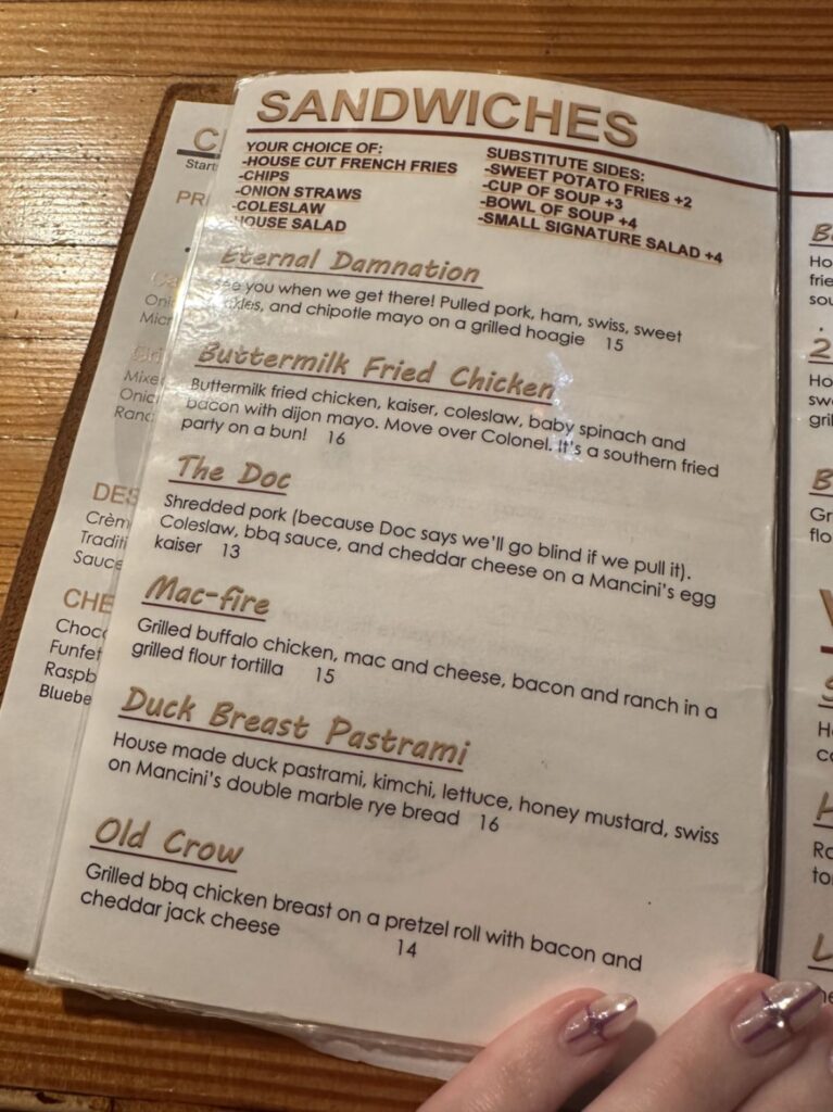 Chop Shop Menu 8